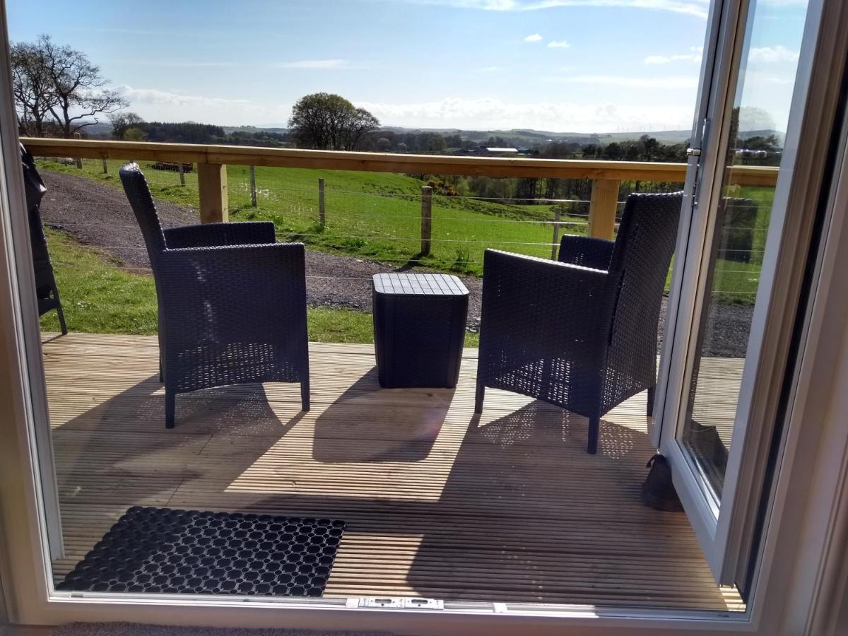 Cleeves Cabins Ailsa Luxury Lodge With Hot Tub Dalry  Kültér fotó